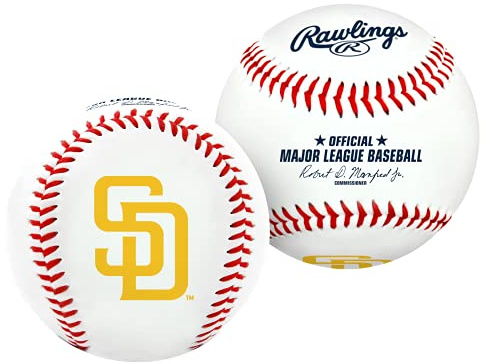 Rawlings | MLB Team Logo Baseball | San Diego Padres | Official | White