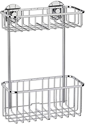 kela 20094 Wandregal, Zum Kleben oder Bohren, 32 cm Höhe, Edelstahl verchromt, Arona