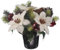 CHRISTMAS - an artificial white poinsettia memorial vase pot - grave side