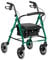 DAYS Lightweight Folding Rollator Walker – Mobility Aids, Adjustable Walking Frame with Padded Seat, Lockable Brakes, Ergonomic Handles, Walking Aid, Portable Walker for Elderly, Small – Racing Green
