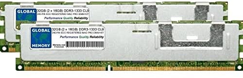 32 GB (2 x 16 GB) DDR3 1333 MHz PC3-10600 240-PIN ECC registriertes DIMM (RDIMM) RAM-Kit, kompatibel mit Mac Pro (Mitte 2010–2012)