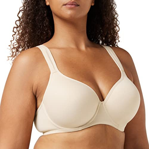 Dorina Rachel, Reggiseno Demi Leggermente Imbottito con Ferretto, Coppe Modellate, Spalline Regolabili e Morbido Tessuto Micro per Comfort Tutto Il Giorno, Nude