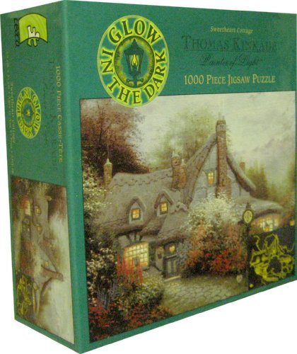 Thomas Kinkade Painter of Light Sweetheart Cottage Glow in The Dark 1000 Teile Puzzle