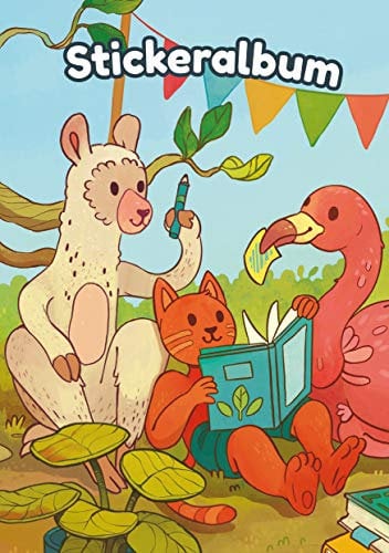 Z-Design AVERY Zweckform 57795 Stickeralbum Freunde, Stickerbuch leer, Album zum Sammeln, Sticker Sammelalbum blanko, Kindergeschenke, A5, 16 Seiten 1 Album für Kinder