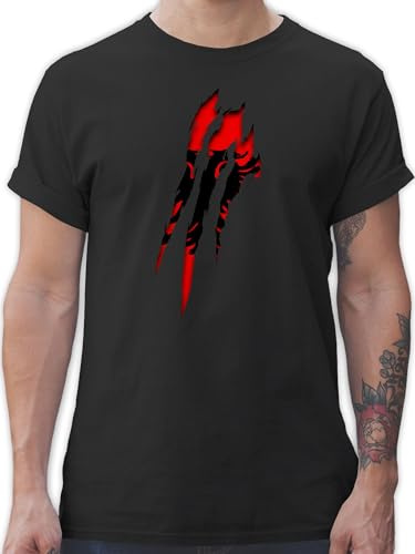 Shirtracer - T-Shirt Herren - Länder Fahnen und Flaggen - Albanien Krallenspuren