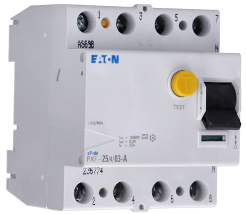 Eaton (Installation) FI-Schutzschalter PXF-25/4/03-A 25A 4p, 300mA Fehlerstrom-Schutzschalter 4015082367749