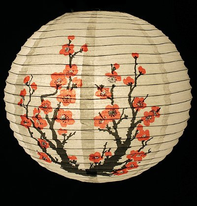 Dekolampion Papier Lampion Lampenschirm Asia Design (Modell 01)