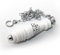 Victorian traditional ceramic & chrome flush pull for high level cistern
