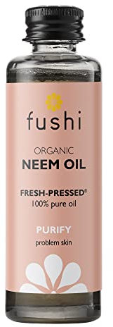 Fushi Organic Neem Oil, Virgin & Fresh-Pressed, Extracted from the Neem Tree, Best for Itchy Scalp, Skin Redness & Irritated Skin, Ethical & Vegan, Manufactured in UK, 50 ml