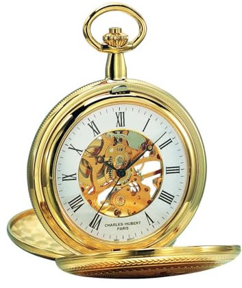 Charles-Hubert, Paris 3556 Mechanische Taschenuhr, vergoldet