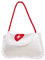 W WIDMANN MILANO Party Fashion 8106H - Krankenschwesterhandtasche, aus Satin, Weiß/Rot, Kostüm, Accessoire, Karneval, Mottoparty