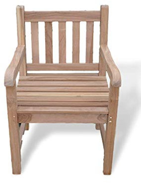 Field & Hawken - Hastings Teak Garden Armchair | Teak Outdoor Carver Armchair | Solid Teak Construction | Some Minimal Assembly Required