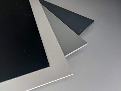 Plaque coupé de PVC rigide 1000 x 495 x 12 mm gris RAL 7011