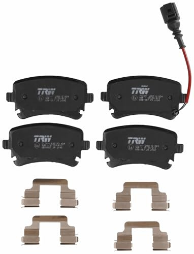 TRW GDB1557 Brake Pad Set of 4 Compatible for Volkswagen Transporter/Kombi T5 Van (7HA, 7HH, 7EA, 7EH) 2003 - Front Axle, Rear Axle and Other Vehicles