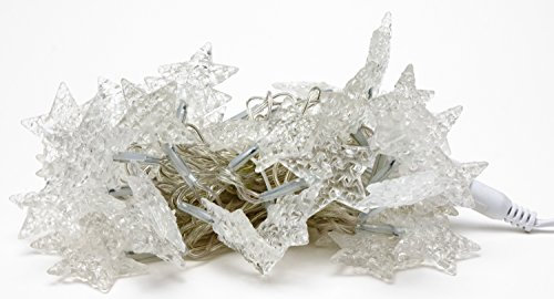 Led Lichterkette Weihnachten Stern 6,5 m 50 LED Warmweiss Led Weihnachtsbeleuchtung Außen Deko Lichterkette Weihnachten