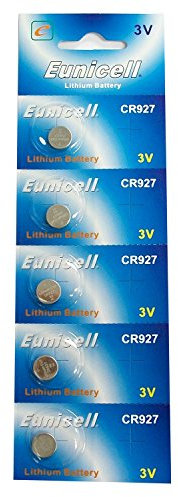 Eunicell Cr927 Lithium Blister Pack 3V 3 Volt Coin Cell Batteries (5 Pcs)