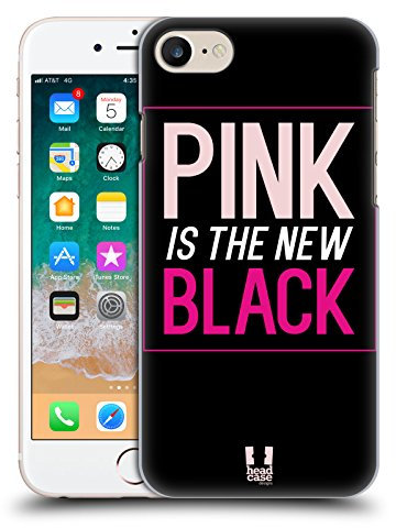 Head Case Designs Neue Schwarz Rosa Reich Harte Rueckseiten Handyhülle Hülle Huelle kompatibel mit Apple iPhone 7/8 / SE 2020 & 2022