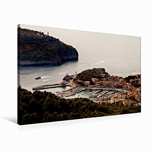 Premium Textil-Leinwand 90 x 60 cm Quer-Format Port de Soller | Wandbild, HD-Bild auf Keilrahmen, Fertigbild auf hochwertigem Vlies, Leinwanddruck von Thorsten Jung (TJPhotography)