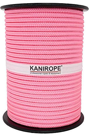 Kanirope® Corde Cordage PP Polypropylène MULTIBRAID 6mm 100m Rose (4028) tressée