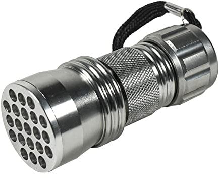 HQRP Professional 21 UV LED Ultraviolet Flashlight for Detect Uranium Glass/Depression Glass/Vaseline Glass