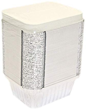50 x ALUMINIUM FOIL FOOD TAKEAWAY CONTAINERS TRAYS + LIDS No2