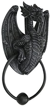 7 Inch Dragon Gargoyle Bust Resin Door Knocker Statue Figurine