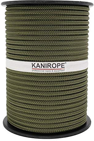 Kanirope® PP Seil Polypropylenseil MULTIBRAID 8mm 100m Farbe Oliv (2802) 16x geflochten