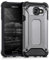 kwmobile Hülle kompatibel mit Samsung Galaxy A3 (2016) - Hybrid Handy Cover Handyhülle Case Schutzhülle Transformer Anthrazit Schwarz