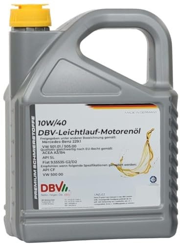 5 Liter DBV 10W-40 / DBV-Leichtlauf-Motorenöl (teilsynthetisch)