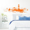 Grandora Skyline Küstenlandschaft Leuchtturm I orange 90 x 30 cm I Bad Wohnzimmer Schlafzimmer Aufkleber Wandaufkleber Wandsticker Modern W974