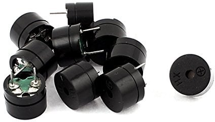 sourcing map 10Stück 3V-5V-12V 2 Klemmen Passiver elektronischer Summer 12mmx8.5mm