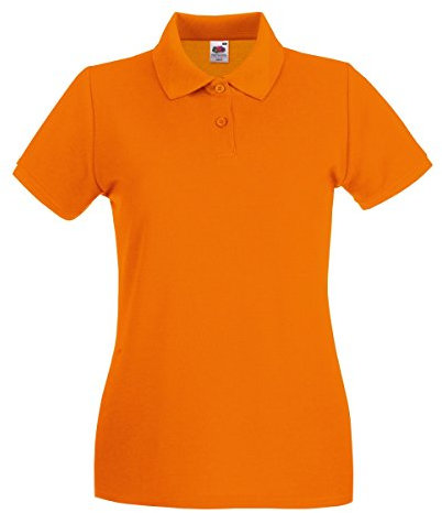 Fruit of the Loom Premium Polo Lady-Fit - Farbe: Orange - Größe: XS