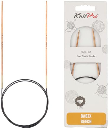 KnitPro Basix Beech Fixed Circular Needles 40 (100cm) | 2.25mm