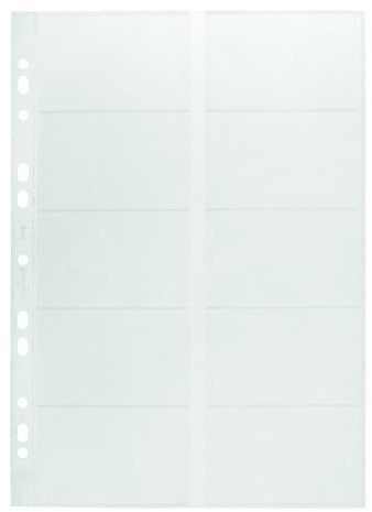 Durable Visitenkartenhüllen A4, für Ringbücher und Ordner, 10 Stück, transparent, 238919