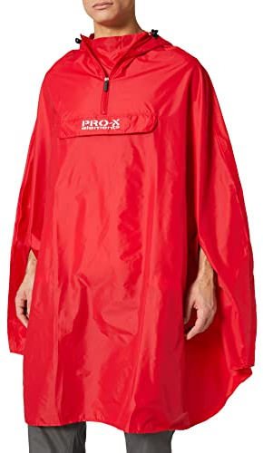PRO-X elements Unisex Pasofino Poncho, unisex_adult, Poncho, 3061, red, XS/S