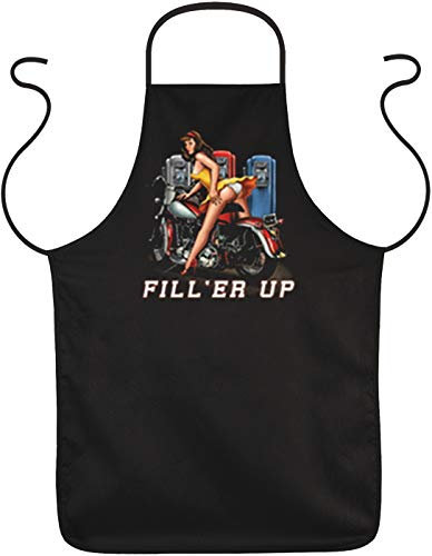 Geile-Fun-T-Shirts geil bedruckte Grillschürze Biker Schürze Fill'er Up ! Uni-Größe