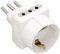 BTicino S3610D Adattatore Tris con 1 Presa Tedesca 2 Prese, 10A, Colore Bianco, 1500 W, 250 V