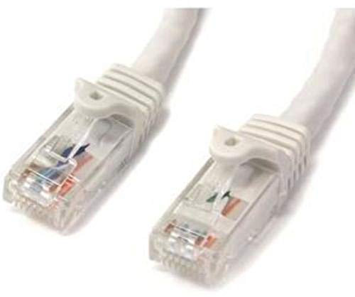 StarTech.com 2m CAT6 Ethernet Cable - White CAT 6 Gigabit Ethernet Wire -650MHz 100W PoE++ RJ45 UTP Category 6 Network/Patch Cord Snagless w/Strain Relief Fluke Tested UL/TIA Certified (N6PATC2MWH)
