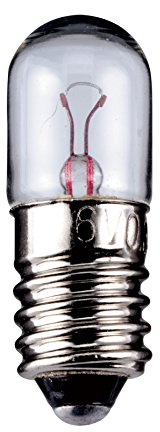 3er Set Röhrenlampe Sockel E10; 6,0 Volt; 2,0 Watt