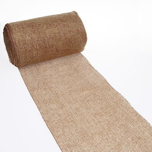 DEKO AS Shabby Chic Leinenoptik Tischläufer, Polyester geruchsneutral, Cocos, 20 cm x 25 m