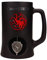 SD toys Game of Thrones beer mug - 3D swirling Targaryen symbol, black.
