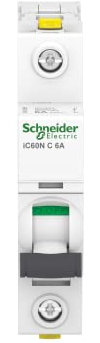 Schneider Electric Leitungsschutzschalter Acti9 iC60N, 1-polig, 6A, C-Charakteristik, 6kV, Artikelnummer A9F04106