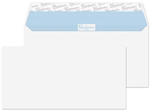 Blake Office 32214 Briefumschläge Haftklebung Ultra Weiß Wove DL 110 x 220 mm 120g/m² 50 Stück