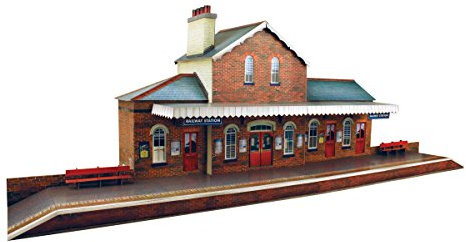 The CityBuilder O Gauge 7mm 1:43 Scale Model Railway Building Railway Station Kit