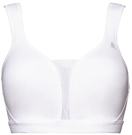 Odlo Damen Padded High Support_13071a Gepolsterter Sport BH, Weiß, 70A EU