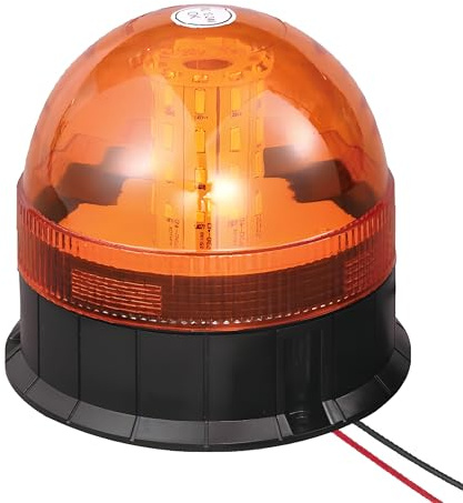 Maypole 12/24V 40x3W LED Amber Flashing Warning Beacon 3 Bolt Fixing for Vans, Tractors, Recovery Vehicles, Forklifts