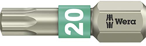 WERA-WERK HERMANN WERNER GMBH & CO.KG Bit TX Gr.20 L.25mm VA 0,6 cm (0,25 Zoll) 6KT m.Torsionszone WERA DIN3126-C 6,3