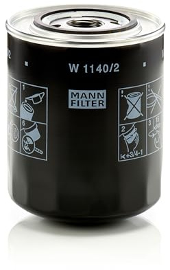 MANN-FILTER, W 1140/2 Oil Filter | For Off-Highway, Highest Filtration Performance, Engine Protection, High Quality Sealing, True OE Engineering