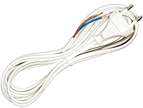 jarolift Anschlusskabel Netzkabel ohne Stecker für Rademacher RolloTron Gurtwickler Unterputz, 2-adriges Kabel, Universeller Eurostecker (Typ 26), 3 m