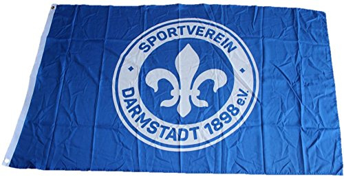 Flaggenfritze Hissflagge SV Darmstadt 98 Logo - 90 x 150 cm + gratis Aufkleber